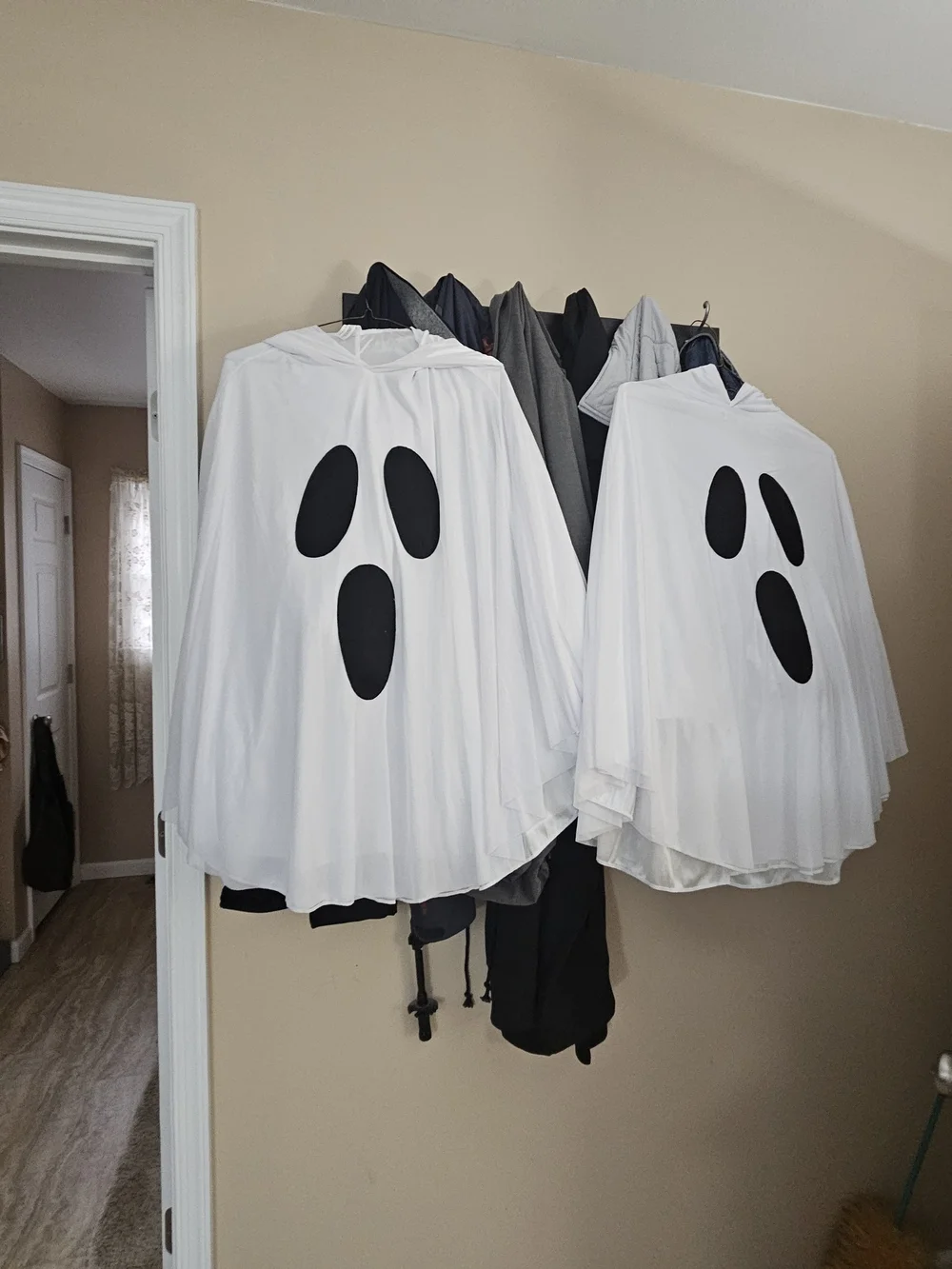 Classic White Ghost Kids Or Adult Poncho Costume Hoodie
